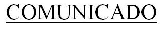 Comunicado