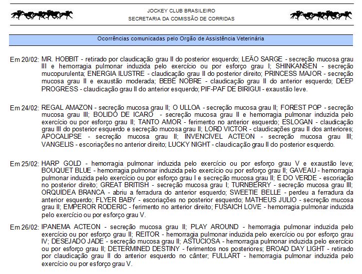 Ocorrenciasveterinarias