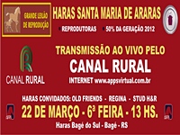 Hoje, 22/03, grande Leilão de Reprodução do Haras Santa Maria de Araras