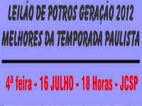 Pro Turfe: Hoje, “Leilão Melhores da Temporada Paulista 2013/2014”