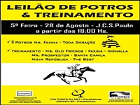 Lelilão de Potros e Treinamento começará 15 min após o término das corridas no RS