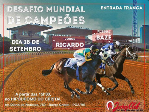 É hoje! Desafio Ricardo x Baze agita o Hipódromo do Cristal nesta quinta-feira