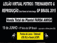Pro Turfe: Leilão Mixed Sales Virtual, dia 19 de junho