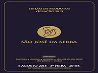 Hoje, a partir das 20 horas, no Tattersall da Gávea, Leilão do Haras São José da Serra & Convidados
