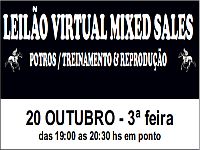 Hoje, variado Mixed Virtual as 19hs, com imagens pela Parabolica TV Jockey e site da Pro Turfe
