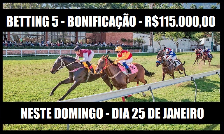 BETTING 5 BONIFICAÇÃO DE R$ 115.000,00 NESTE DOMINGO; ESTE PRÊMIO PODE SER SEU!
