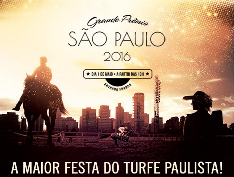 Daqui a pouco, Grande Prêmio São Paulo 2016. A maior festa do turfe Paulista!