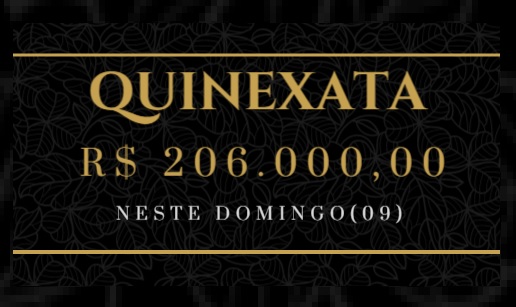 QUINEXATA Bonificação de R$ 206 mil – SUPER BETTING R$ 20 mil neste DOMINGO (09)