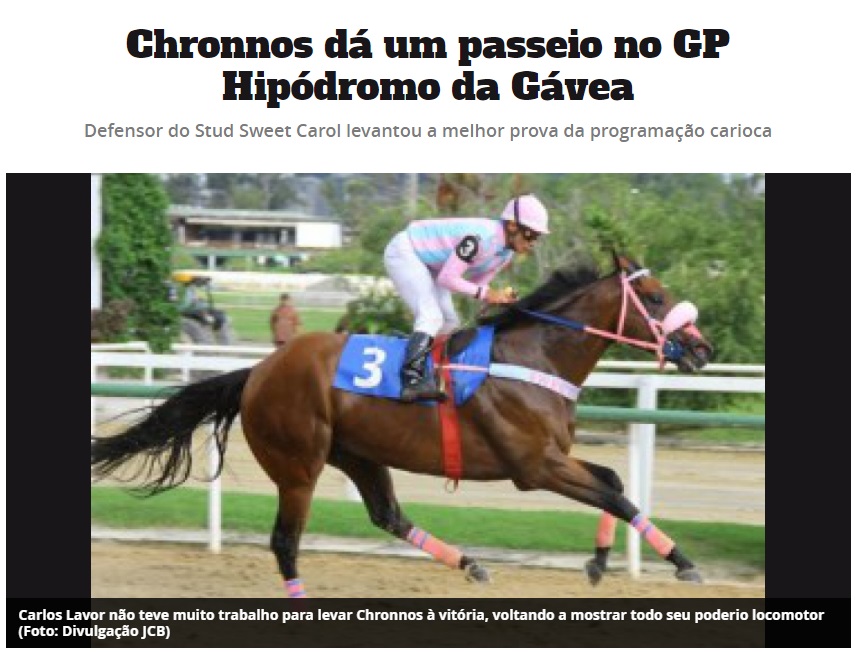 Grande Prêmio Hipódromo da Gávea 90 anos é destaque no Lance