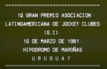 GP Latinoamericano e sua história – Dark Brown – 1981 – Maroñas – Uruguai