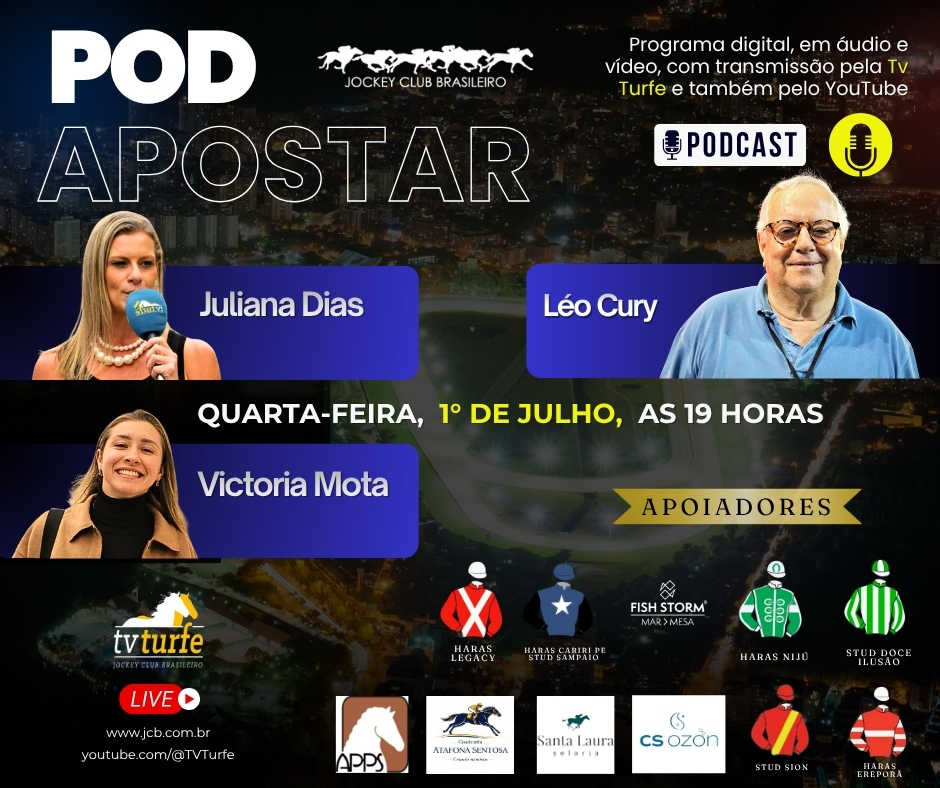 Quarta-Feira (01/07), o podApostar recebe Leopoldo José Cury em nova data